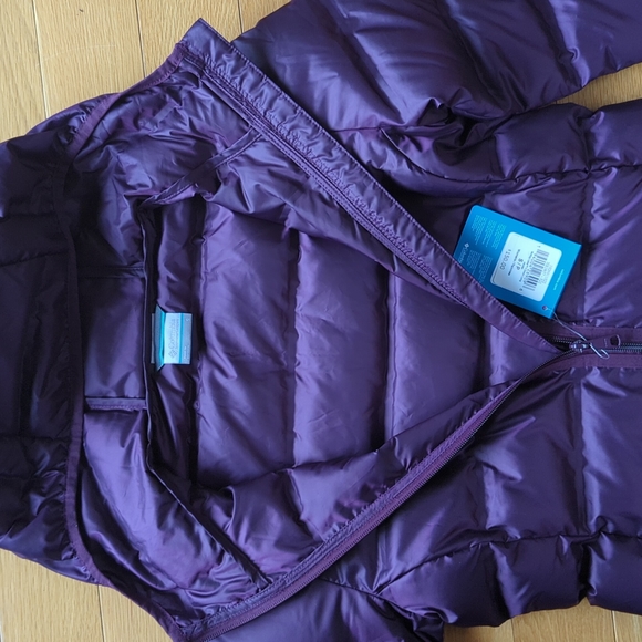 COLUMBIA McKay Lake II Down Long Jacket Womens S Black Cherry $150 - Picture 3 of 3